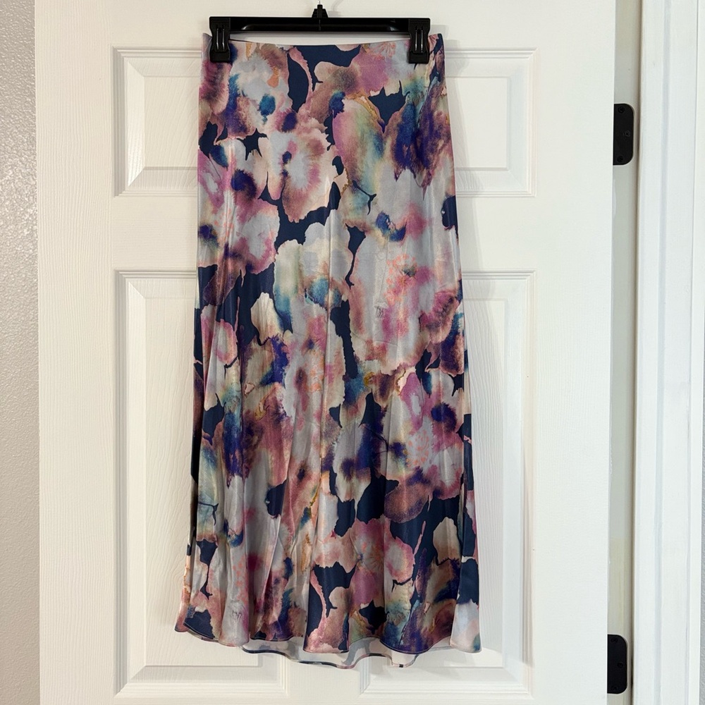Rails Multicolor Floral Midi Skirt